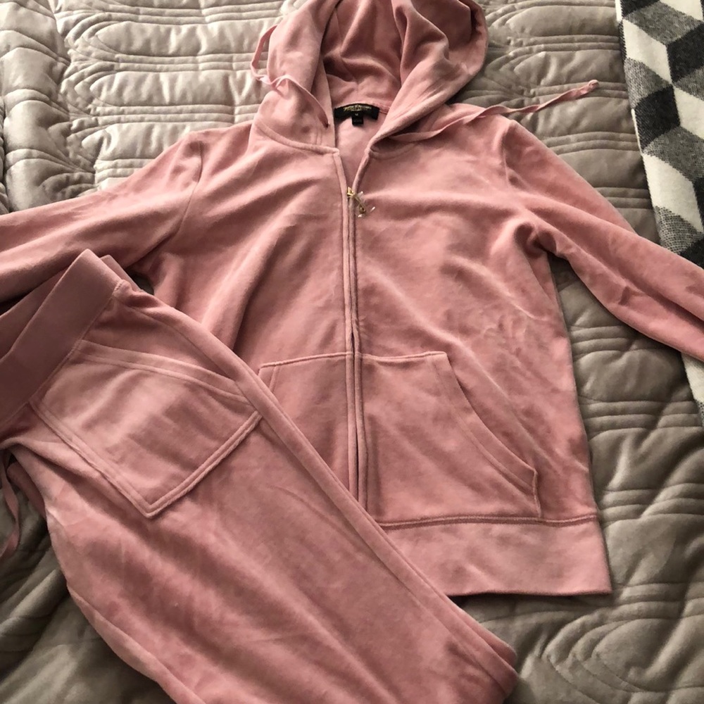 Juicy couture pink velour tracksuit